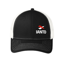 Load image into Gallery viewer, Snapback Trucker Cap - IANTD Logo/Black & White
