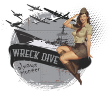 Load image into Gallery viewer, Wreck Pinup Girl T-Shirt