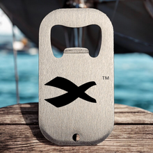 Load image into Gallery viewer, Bottle Opener - Card Style Black Fins & Black Logo