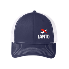 Load image into Gallery viewer, Snapback Trucker Cap - IANTD Logo/Navy Blue &amp; White