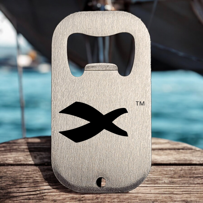 Bottle Opener - Card Style Black Fins & Black Logo