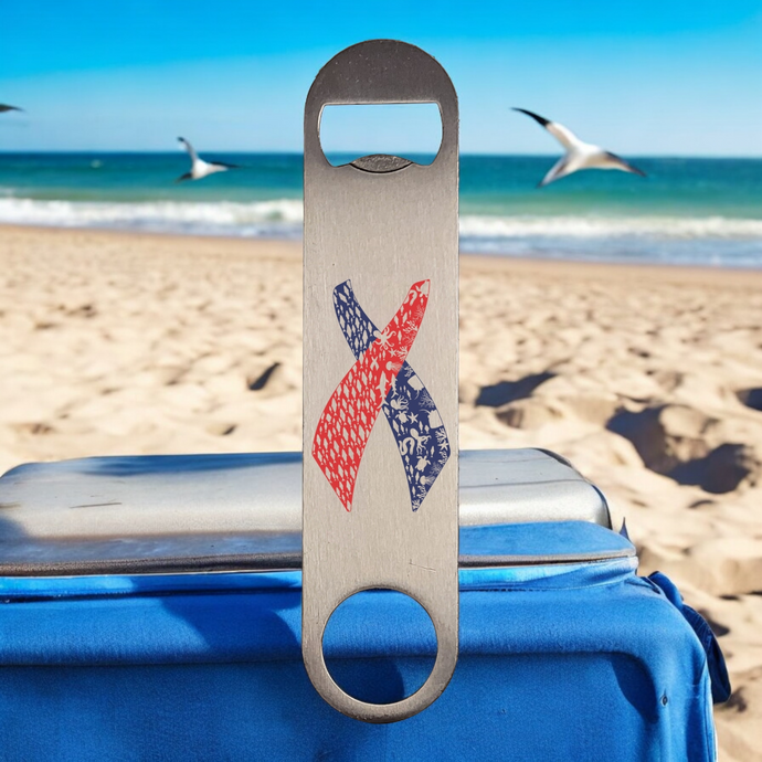 Bottle Opener - PUB Style Mosaic Fins & Color Logo