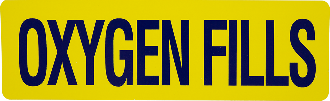Oxygen Fill Decal