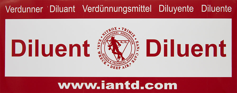 Rebreather Diluent Decal - Multi-language Decal