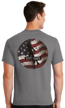 Load image into Gallery viewer, IANTD Logo USA Flag Vintage T-Shirt